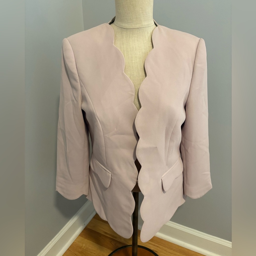 TED BAKER - Scalloped Open Front Blazer Sz 3